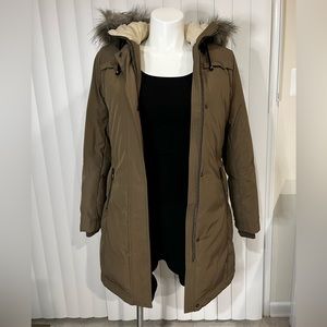Vince Camuto Faux Fur Lined Hooded Coat
